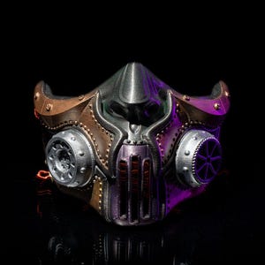 Steampunk Maske - Tragbarer Retro-Tech Helm | Cosplay oder Display | Optional Lackiert | Cyberpunk & Steampunk Kostümrequisite
