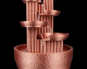 Fontaine de table Quiet Principle - Jeu d'eau de bureau zen moderne | fontaine minimaliste pour décoration de bureau à domicile | Cascade intérieure apaisante