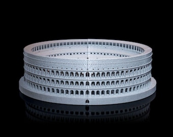 Le Colisée - Réplique de l'architecture de Rome - Monument italien miniature - Décoration PLA - Option de couleurs personnalisées