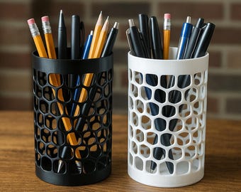 Geometric Pen Holder –Honeycomb Desk Organizer