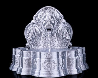 Lion’s Courage Tabletop Fountain – Bold Desktop Water Feature | Majestic Lion Head Indoor Fountain | Office Zen Decor & Gift