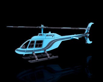 Kit de cartes pour hélicoptère HSC-6 Scout – Maquette d'aviation à faire soi-même