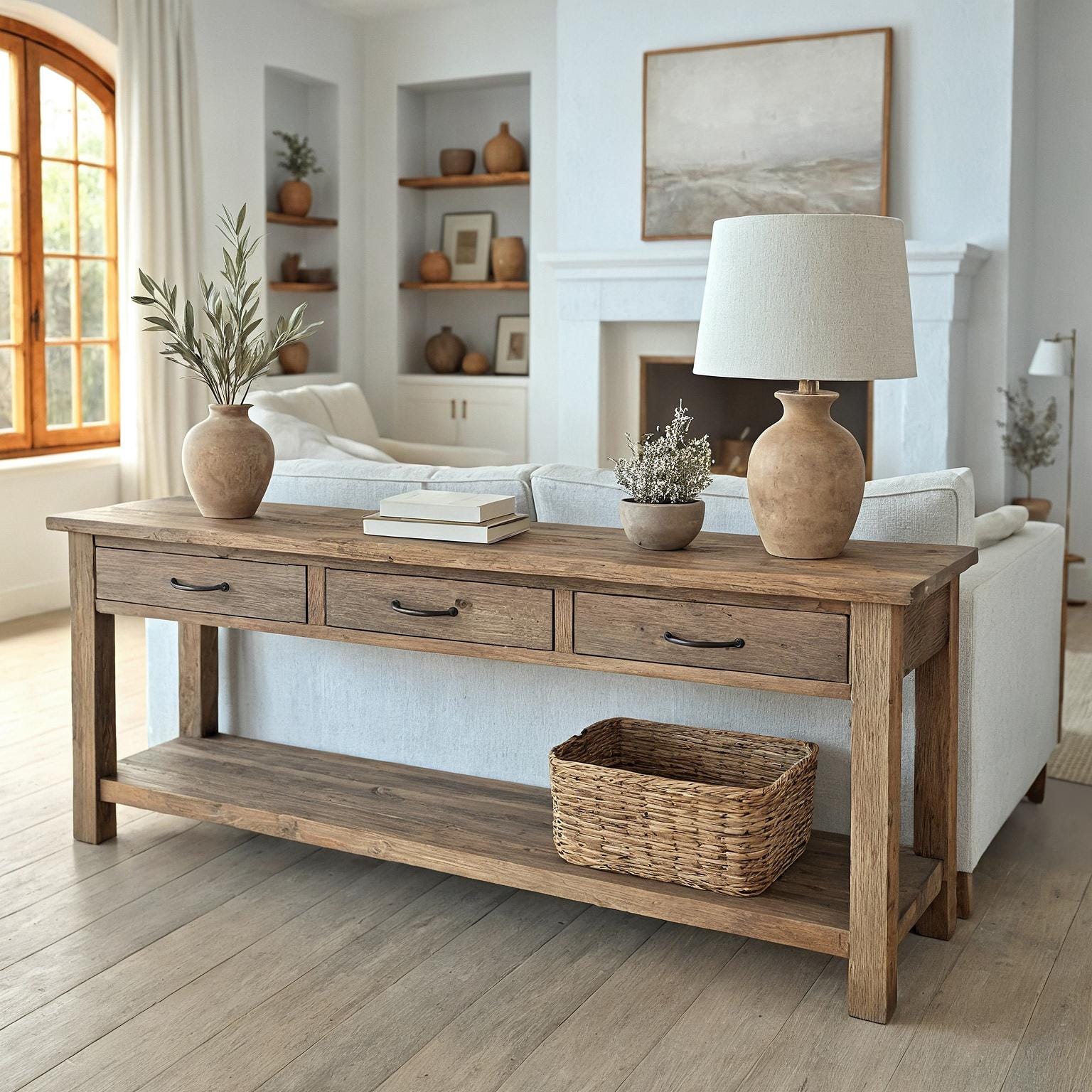 Rustic Farmhouse Console Table