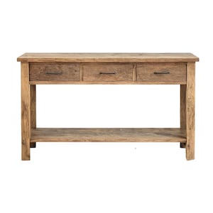 Rustic Farmhouse Console Table – Handmade Solid Wood Live Edge Hallway ...