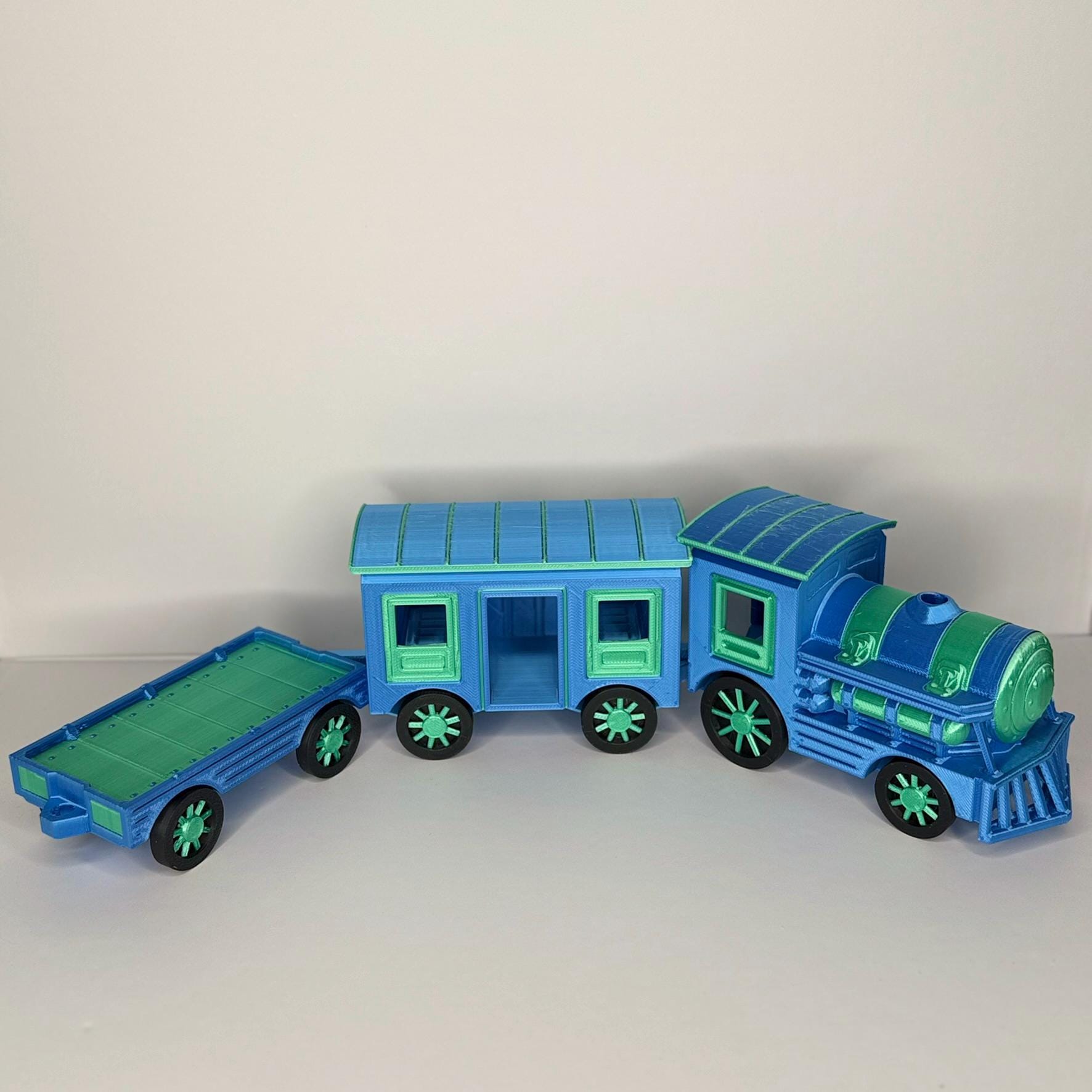Miniature Rolling Toy Train Set With Engine, Passenger & Cargo Cars for ...