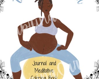 Journal de grossesse et livre de coloriage méditatif en téléchargement numérique