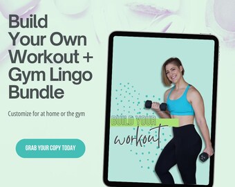 Paquete de inicio de fitness / Cree su propio entrenamiento + Libro de ejercicios de jerga del gimnasio