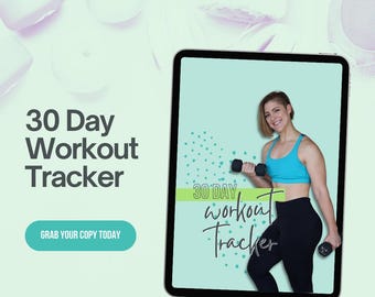 Rastreador de ejercicios imprimible / Registro de fuerza, cardio y estiramiento