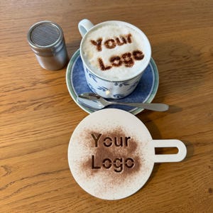 Personalized Coffee Stencil – Eco-Friendly Custom Logo Design for Baristas Latte Art Espresso Stencil Cocktails