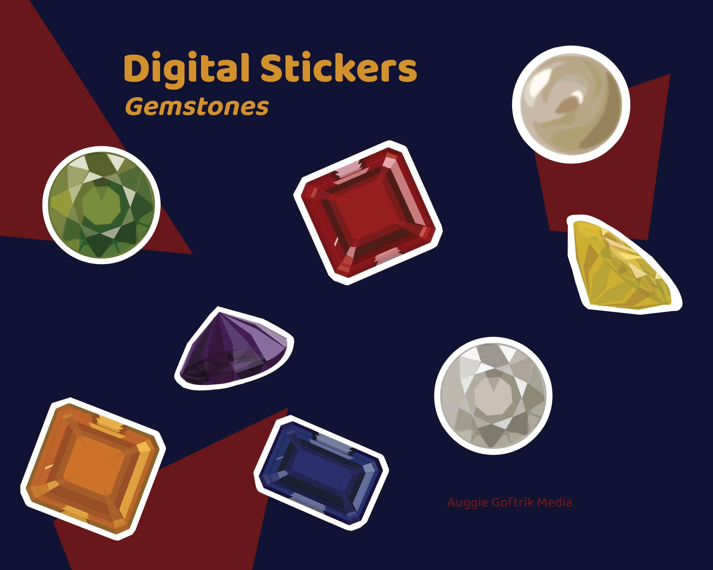 Transparent Stone Sticker Gemstones Sticker Set - Etsy