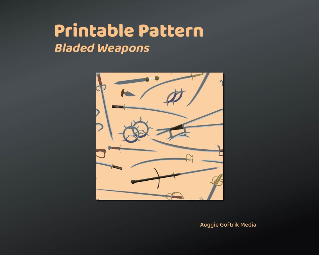 Printable Blades Seamless Pattern - Etsy