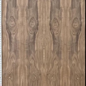 Claro Walnut Figured Flat Cut 48” x 111” 4 Tile book matched and balanced face sheet on 10 mil paper backer.