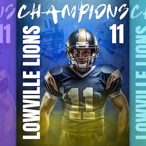 Football Poster Template | Editable Sports Template Canva | Create Sports Background For Basketball, Baseball, Football, Soccer
