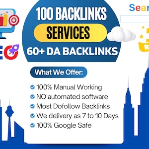 100+ UNIQUE Manual Backlinks, Dofollow Backlinks, Website Backlinks, High-Quality Backlinks, Backlinks Increase your Website Ranking