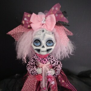 Halloween Hag Witch Good Pink Hair Sister Handmade Halloween Doll image 1