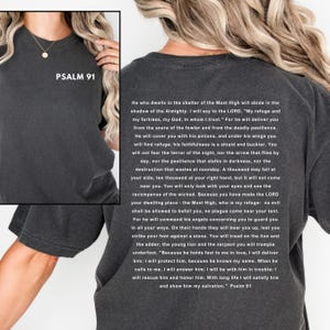 Shirt Psalm 91 Comfort Colors: T-shirt met christelijke bijbeltekst
