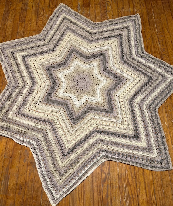 7点編みの星型ブランケット - Etsy 日本