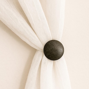 Urban Eclipse Button Drapery Medallion, Curtain Holdback, Window Treatment Hardware, 2-1/4" DIAMETER