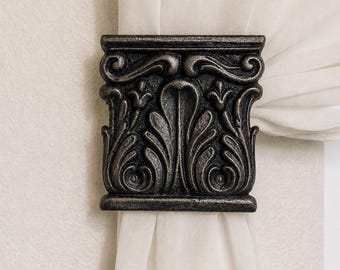 Imperial Acanthus Drapery Medallion, Curtain Holdback, Window Medallion
