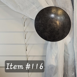 Item #116 -Contemporary Button Drapery Medallion 5- Diameter  Window Treatment hardware, Home Decor, Modern Curtain Tieback/drapery holdback