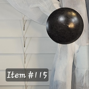 Item #115 - Contemporary Button Drapery Medallion - 4&quot; Diameter Curtain Hardware, Curtain Tieback Holder, Window Treatment Accessory