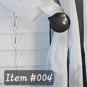 Item #004 Contemporary Button Drapery Medallion, 2-1/4&quot; Diameter, Curtain Hardware, Curtain Tieback Holder, Window Treatment Accessory