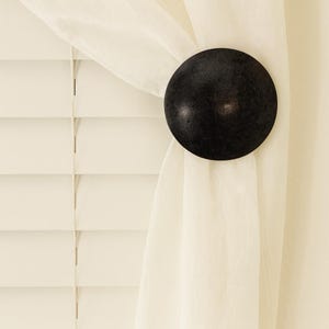 Urban Eclipse Button Drapery Medallion, Curtain Holdback, Window Treatment Hardware, 4"