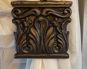 Imperial Acanthus Drapery Medallion, Curtain Holdback, Window Medallion