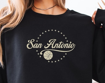 Starry San Antonio Basketball T-Shirt, Retro Texas Hoop Tee, Vintage Distressed Basketball Shirt, Casual Game Day Graphic Tee, Gift For Fans