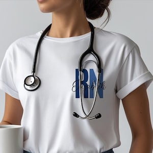 Custom Nurse Name Shirt, Healthcare Worker RN Shirt, Personalized Nurse Shirt, Nursing School Sweatshirt, Gift For Nurse, Cute Nurse Sweater