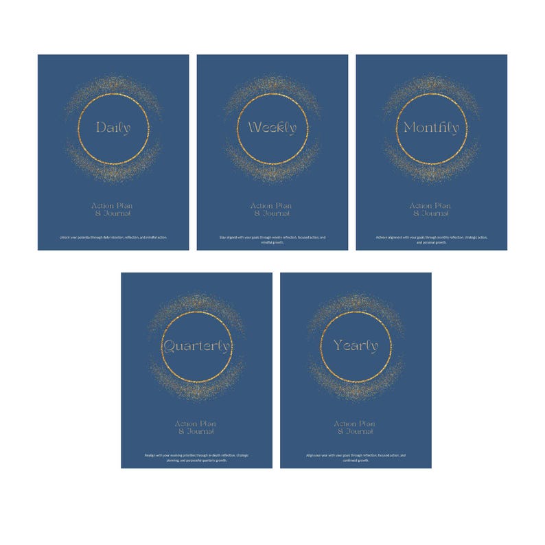 Daily, Weekly, Monthly, Quarterly, Yearly Action Plans & Journals for ...