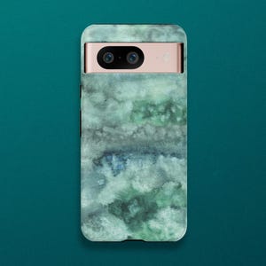 Tough Case for iPhone, Google Pixel, & Samsung Galaxy Devices - Abstract Blooms - Teal