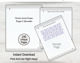 Journal Prompts Printable Christian Journal Pages Bible Study Template for Women |Prayer Journal Instant Download Faith-Based Based Journal