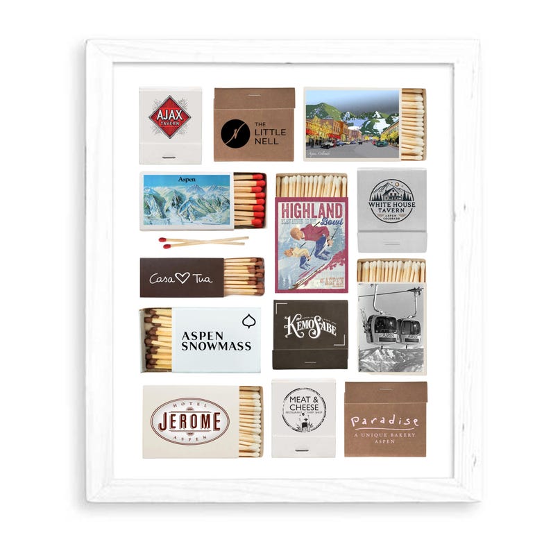 Aspen, Colorado Customizable Matchbox Print Wall Art image 3
