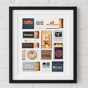 Cleveland, Ohio Streichholzschachtel Druck Anpassbare Wanddekoration