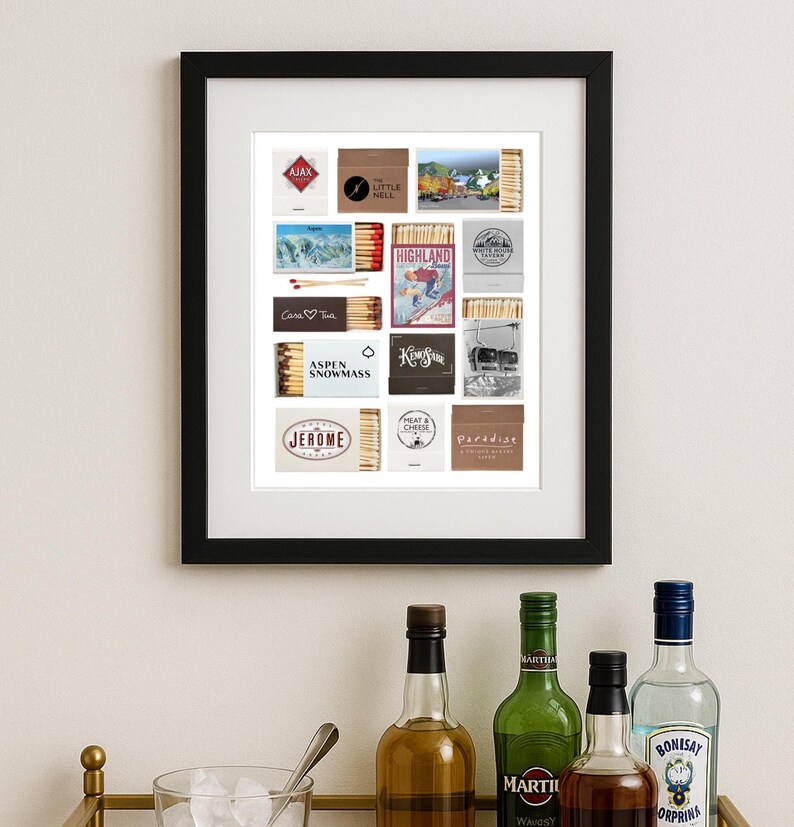 Aspen, Colorado Customizable Matchbox Print Wall Art image 4