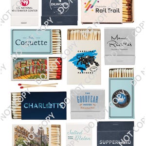 Charlotte, North Carolina Customizable Matchbox Print Wall Art image 2