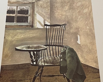Andrew Wyeth, Early October | Published lithograph print Mid 20th century | Interior Scene | Great Gift |  Wall Art framable