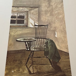 Andrew Wyeth, Early October Published lithograph print Mid 20th century Interior Scene Large Format Wall Art framable image 1