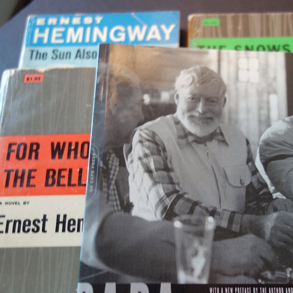 Hemingway Box of Books - Choose one or fill up a box Scribners vintage condition Novels, short stories, biography