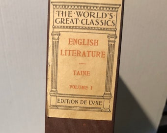 English Literature The History of The World's Greatest by Hippolyte A Taine Gifts for Readers - 1900 edition From Chaucer to Shakespeare