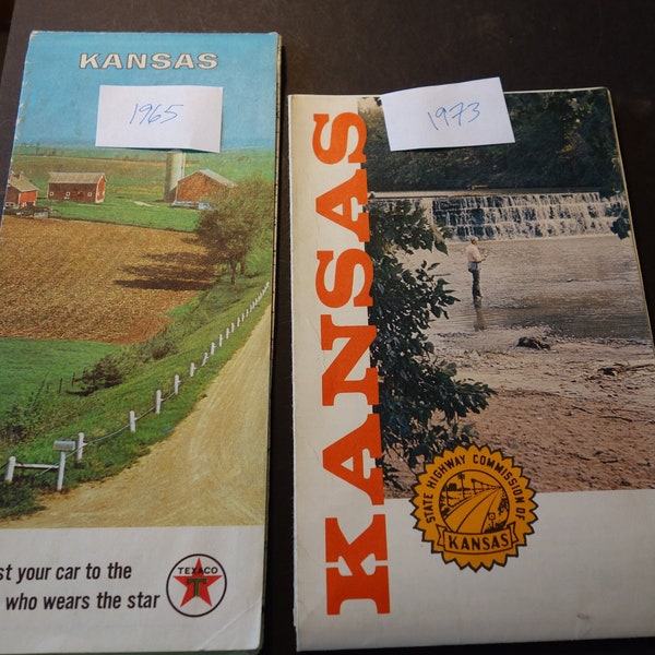 Mapas de carreteras de Kansas Mapas de EE. UU. del Medio Oeste de EE. UU. de mediados de siglo Excelentes para collage, proyectos de medios mixtos y marcos Vea los EE. UU. en su Chevrolet