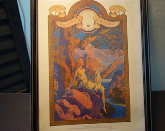 Maxfield Parrish Vintage 1930s Only God Can Make A Tree Autumn Fine Art Print