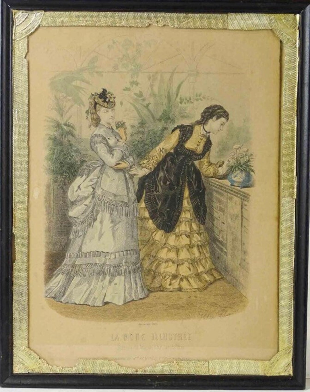La Mode Illustree Framed Art Print Victorian Era Late 1800'S