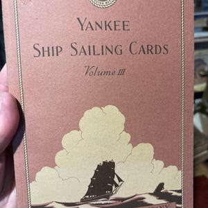 Cartões de navegação de navios ianques 1952 Vol III | Livro ilustrado vintage de meados do século State Street Trust | Navios Clipper por Allan Forbes
