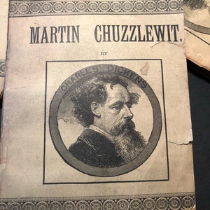 Charles Dickens 1898 Martin Chuzzlewit Rare Victorian Paperback Book Gift for readers teachers Collectible