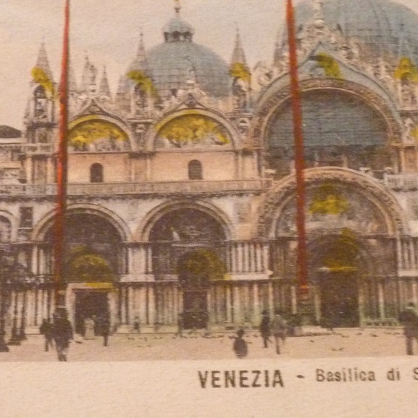 Print of Vintage  - Venice - Basilica San Marco - 4 by 6 inch print - St. Mark's Square