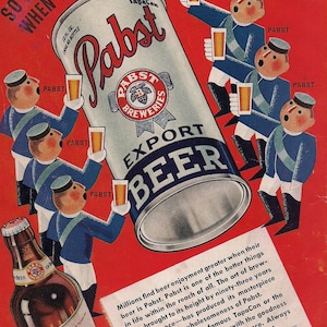 Pabst Blue Ribbon - Hipster life style - Retro PBR Druck oder Poster ideal zum einrahmen
