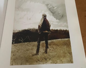 アンドリュー・ワイエスのオリジナルアートポスター - 18.7インチ×20.1