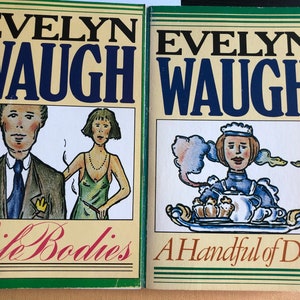 Evelyn Waugh Novels Paperback 1977 | Vile Bodies | Handfull of Dust | by author of Brideshead Revisited